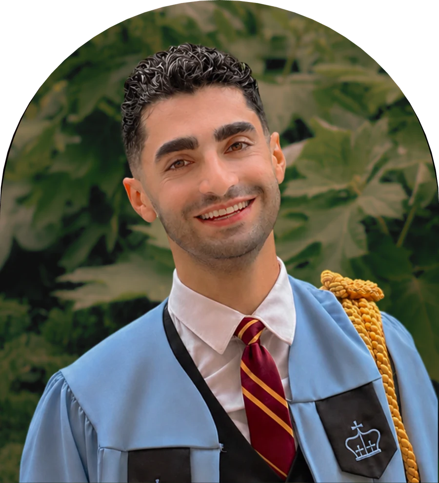 Kamyar Vazir at his Columbia University graduation