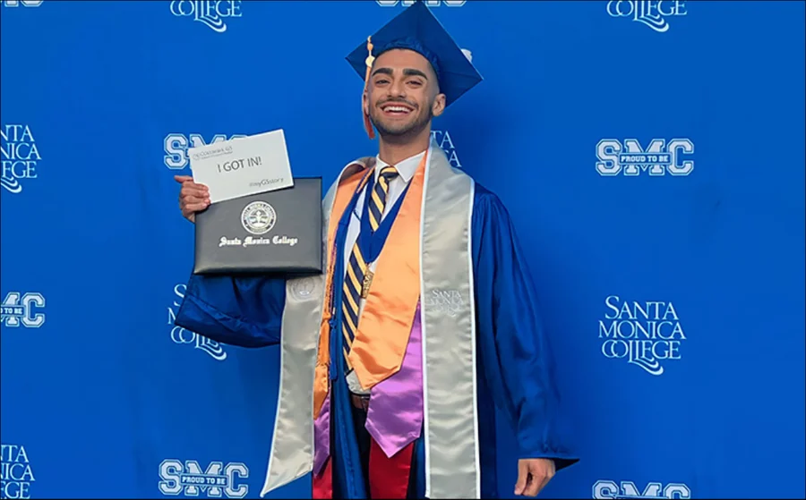 Kamyar Vazir at his Santa Monica College graduation