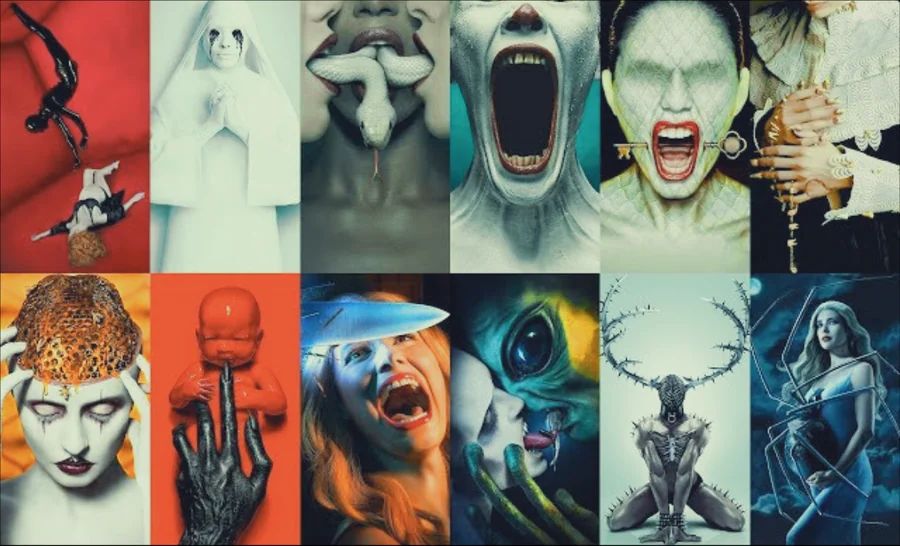 Collage of American Horror Story characters