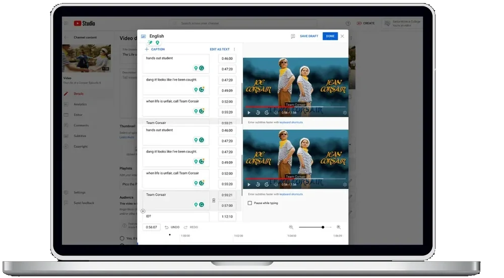 YouTube Studio playlist management